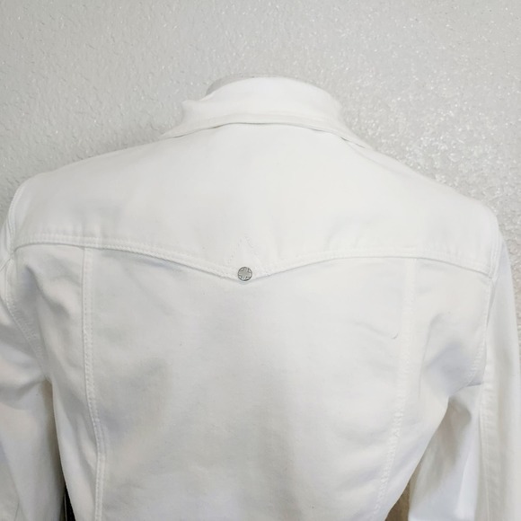 Women's White Denim Jacket - Picture 10 of 14